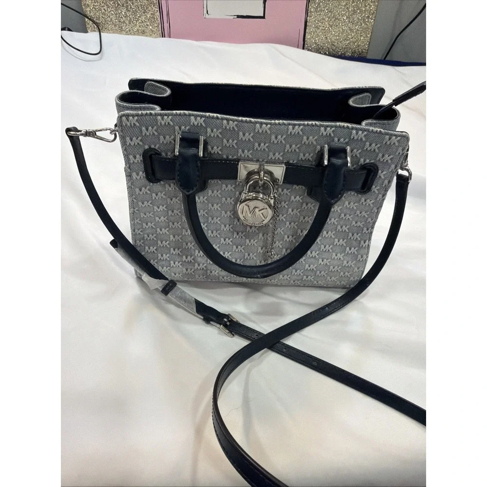 Michael Kors Hamilton Women Small Satchel Handbag Crossbody Bag - Jean Lock key